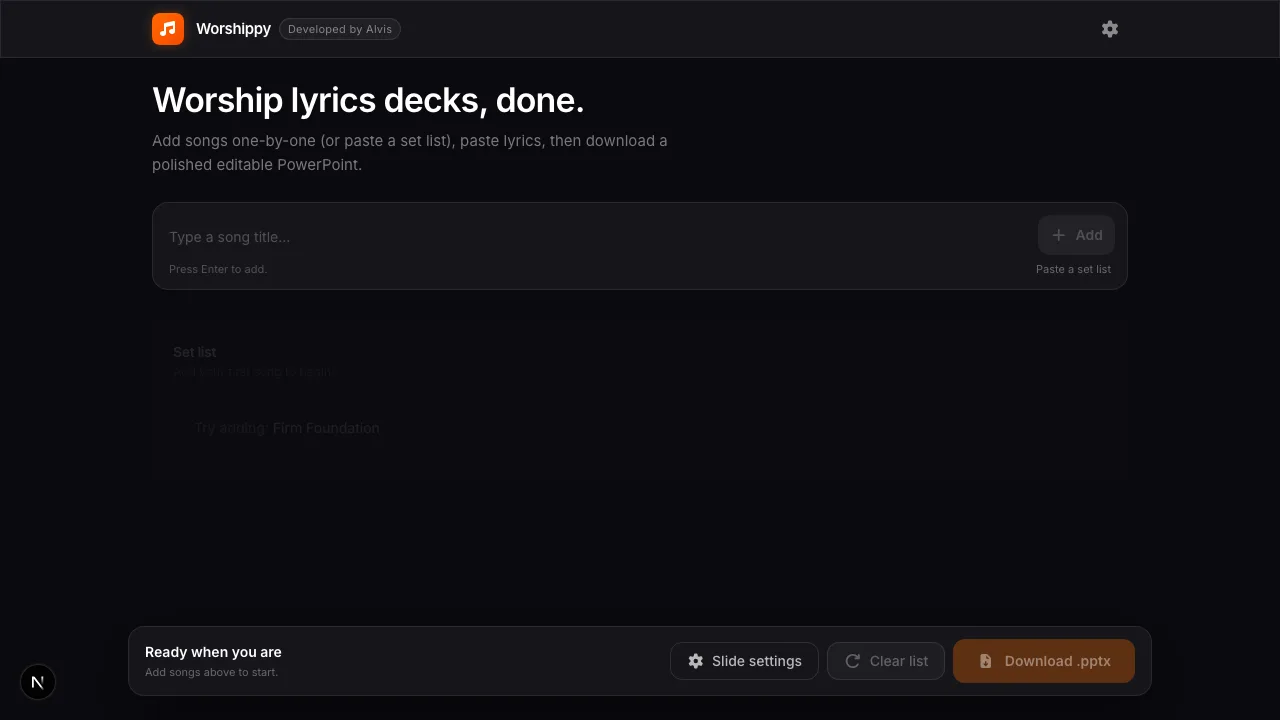 Worshippy screenshot